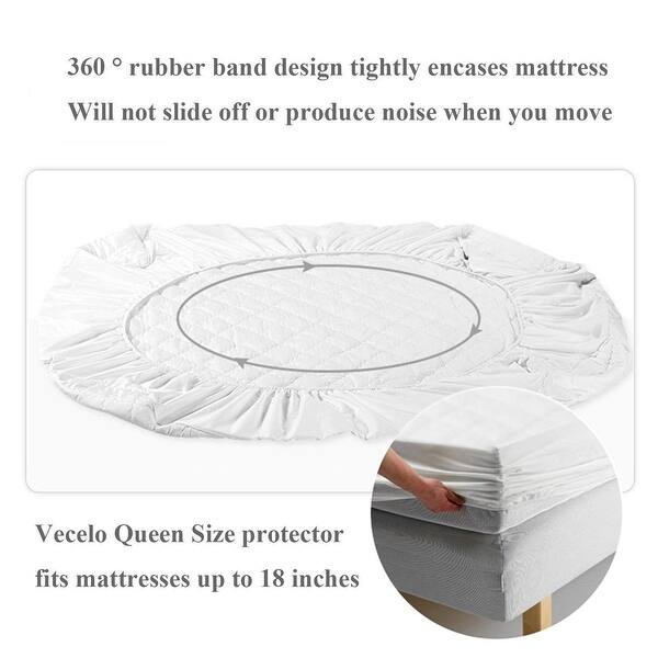 Shop Hypoallergenic Waterproof Bed Mattress Protector Cover Vinyl