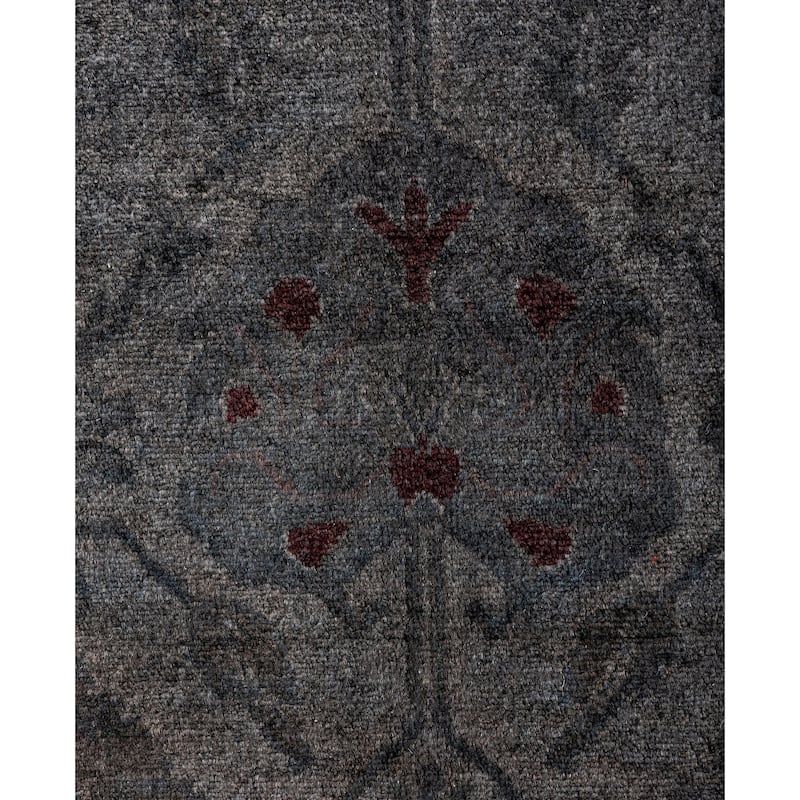 Overdyed One-of-a-Kind Hand-Knotted Area Rug - Gray - 3' 0" x 11' 10"