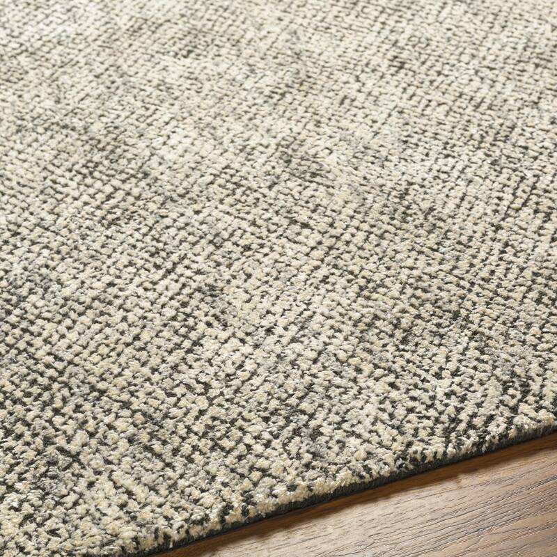 Thalassa Handmade Abstract Neutral Wool & Viscose Area Rug