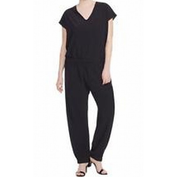 black cap sleeve jumpsuit