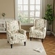 preview thumbnail 61 of 134, 2 Set Traditional Patterned Wingback Accent Chairs with NailHead