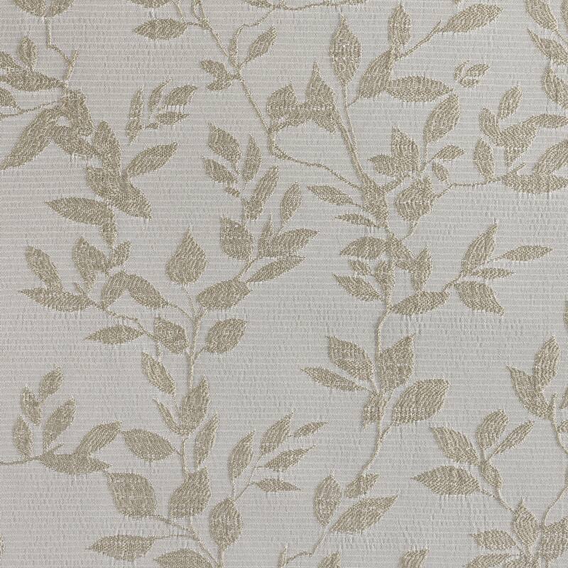 Sun Zero Estelle 2-Piece Foliage Woven Jacquard Total Blackout Back Tab Curtain Panel Pair