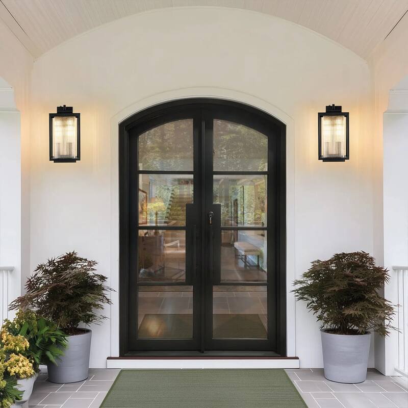 Modern 1-Light Outdoor Lantern Wall Sconce Porch Light