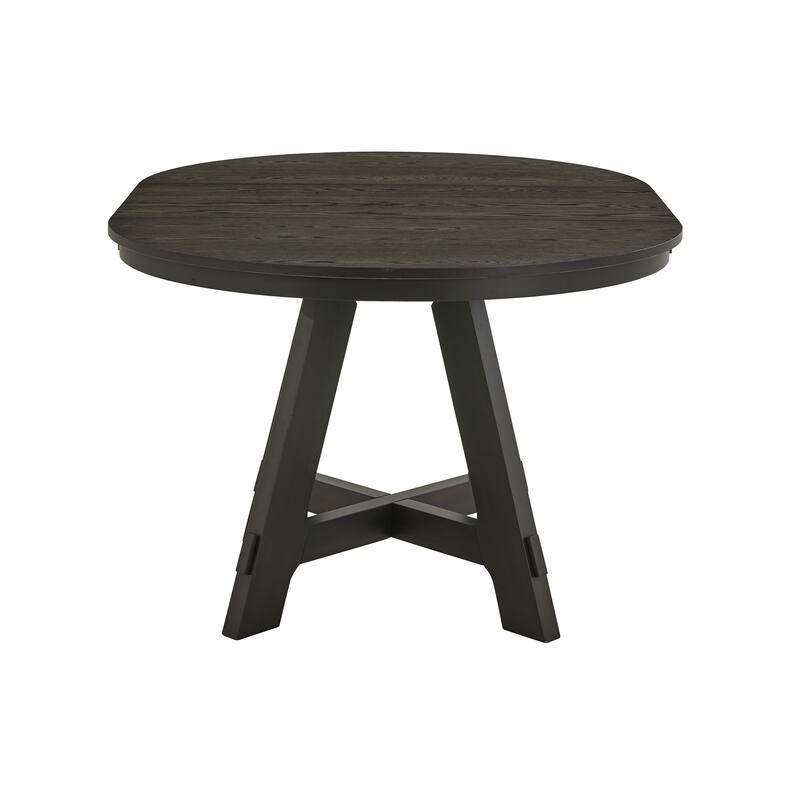 Harstad 42"-60" Extendable Round Dining Set with Vegan Leather Upholstered Chairs by iNSPIRE Q Modern