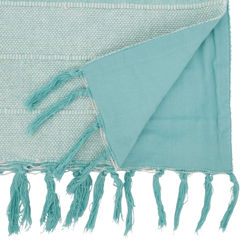 Boho Corded Fringed Table Runner - 16"x72"