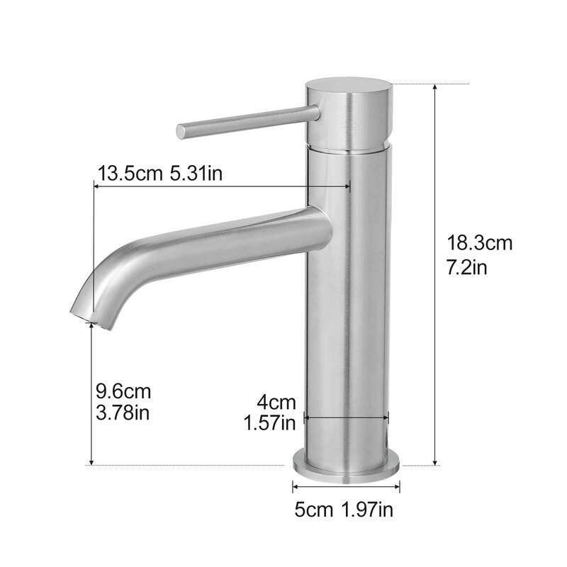Single-Handle Deck-Mounted Bathroom Sink Faucet