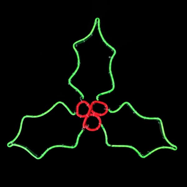 Shop 16 Neon Style Led Lighted Holly Berry Christmas Window