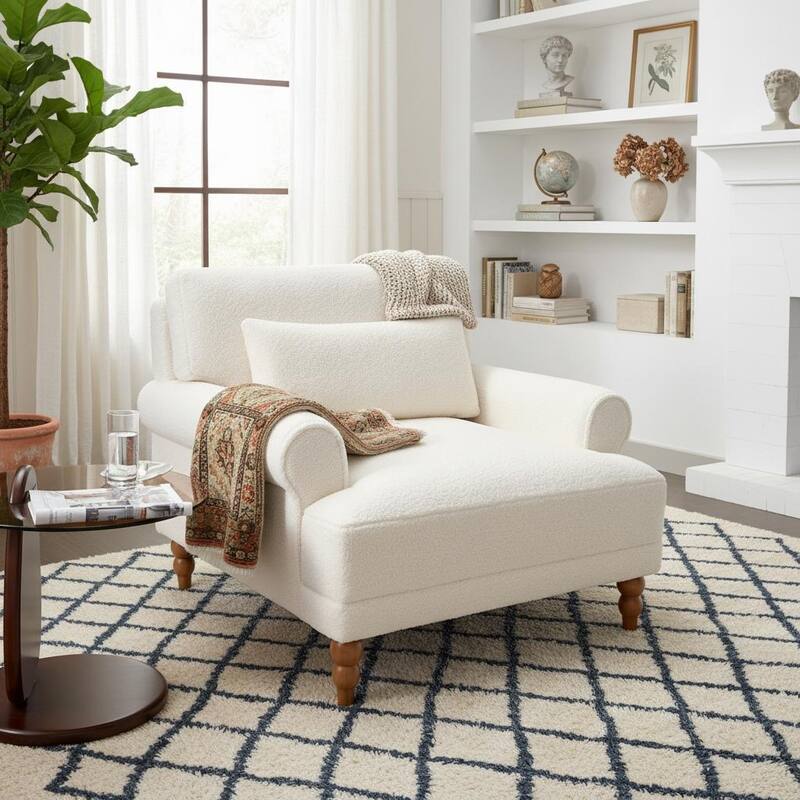 Oversized Accent Chair with Circular Armrests by Harper&Bright Designs