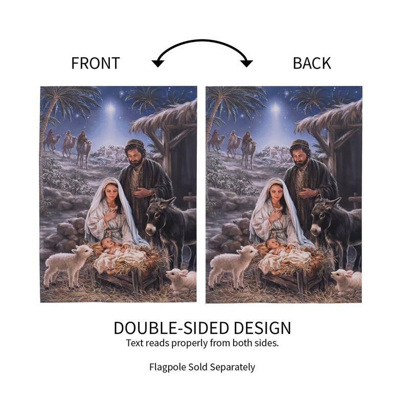 A Savior is Born Garden Suede Flag - Multi - Color - 12.5 in x 18 in