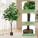preview thumbnail 2 of 5, Artificial Fiddle Leaf Fig Tree 6ft Tall Faux Fiddle Leaves Fake Artificial Ficus Lyrata - 6.3x6.3x72in