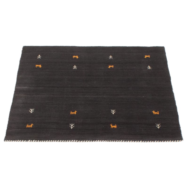 Kashkuli Gabbeh Grey Rug 3'10" x 3'9" - 3'10 x 3'9