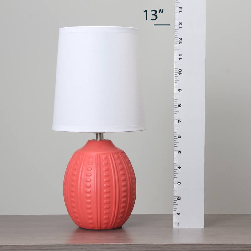 Mini Oval Table Lamp with Tapered Shade - 12.5" - Orange