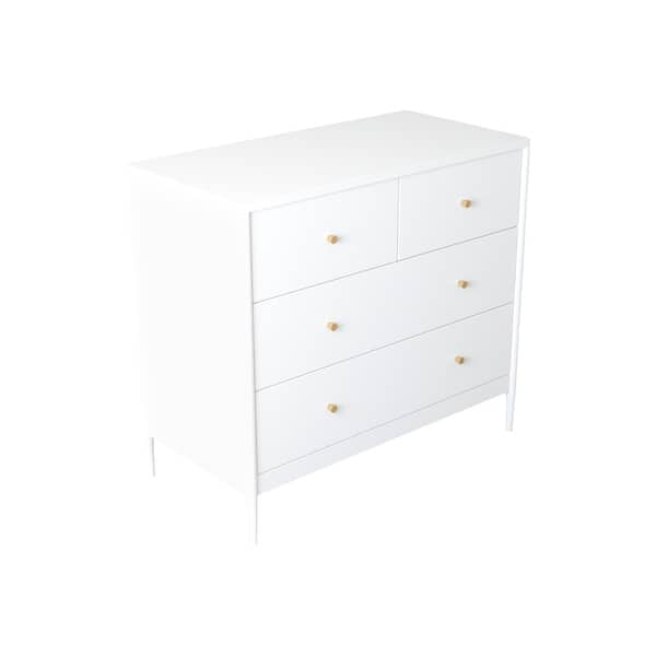 White 4-Drawer Kids Dresser, Wooden Storage Cabinet for Toddler Bedroom,  Nursery, Closet, Baby Nightstand Organizer for Living R - Bed Bath & Beyond  - 43722742