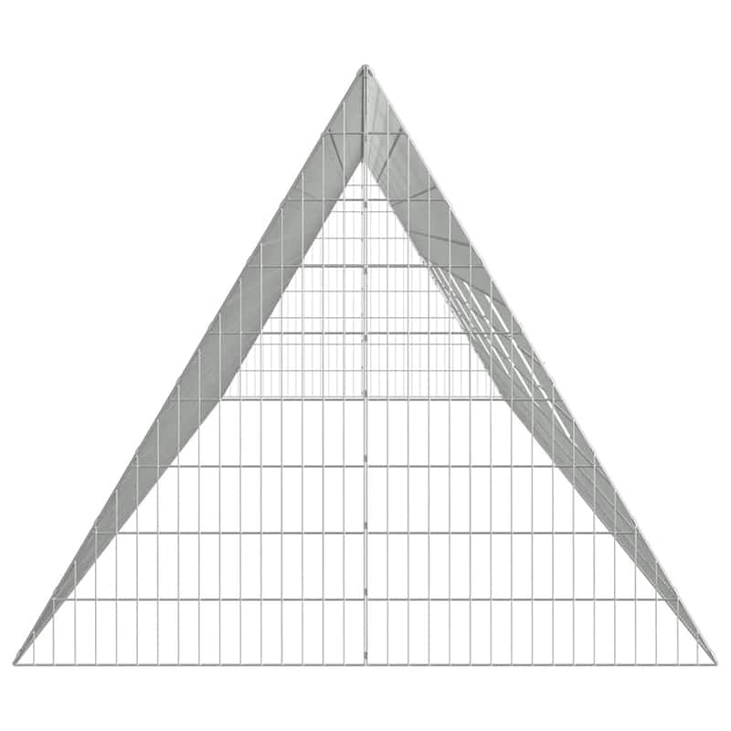 vidaXL Chicken Cage Silver in Galvanised Steel