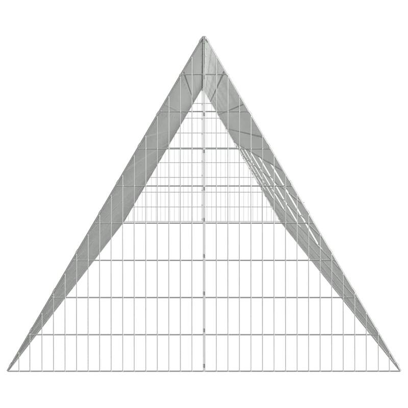 vidaXL Rabbit Cage Silver 215 x 100 x 85 cm Galvanised Steel