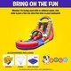 preview thumbnail 4 of 3, Pogo Bounce House Crossover Kids Inflatable Water Slide, Rainbow Cloud with Blower, 15 ft