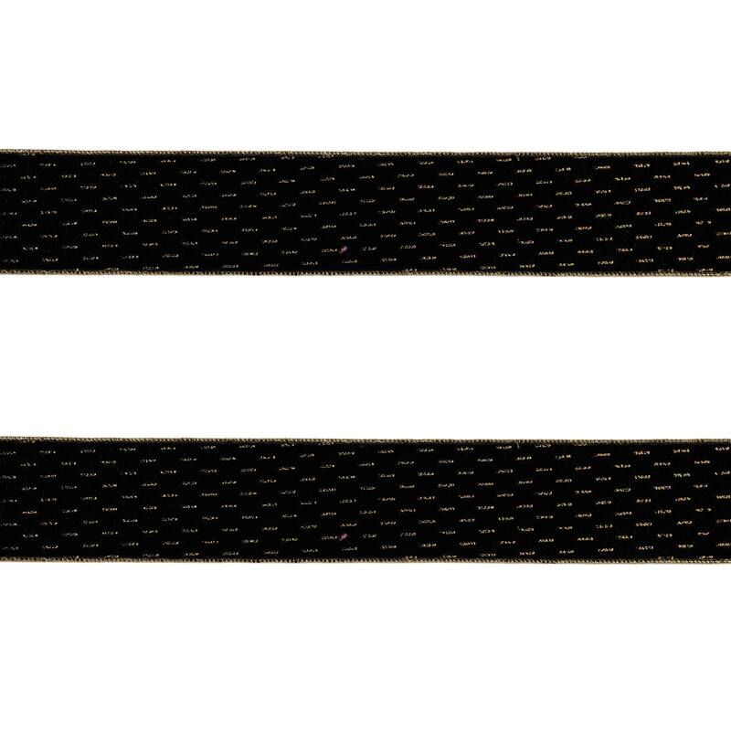 Black Wired Ribbon (Set of 2)