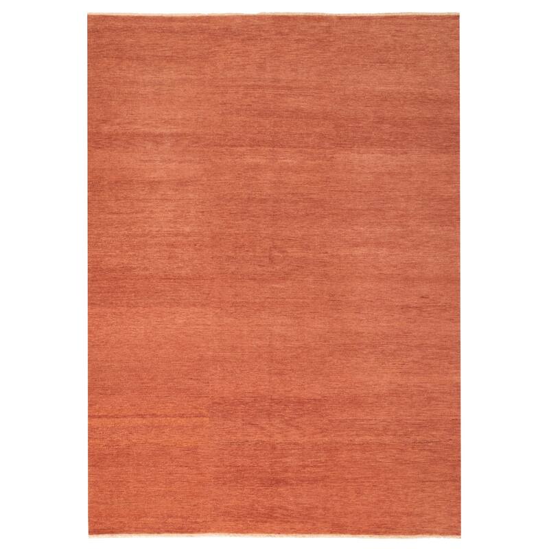 ECARPETGALLERY Hand-knotted Pak Finest Gabbeh Copper Wool Rug - 8'11 x 12'2