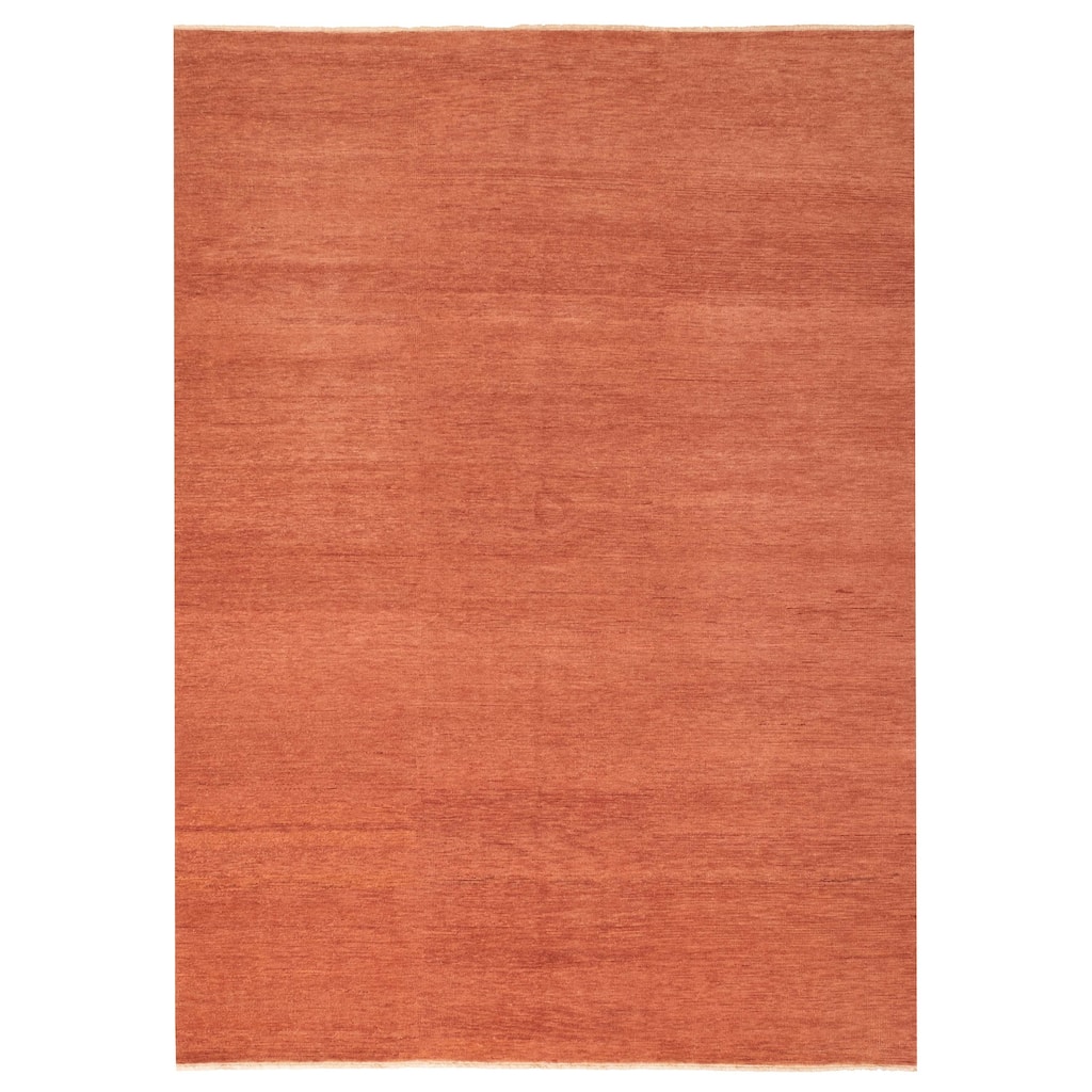 ECARPETGALLERY Hand-knotted Pak Finest Gabbeh Copper Wool Rug - 8'11 x 12'2