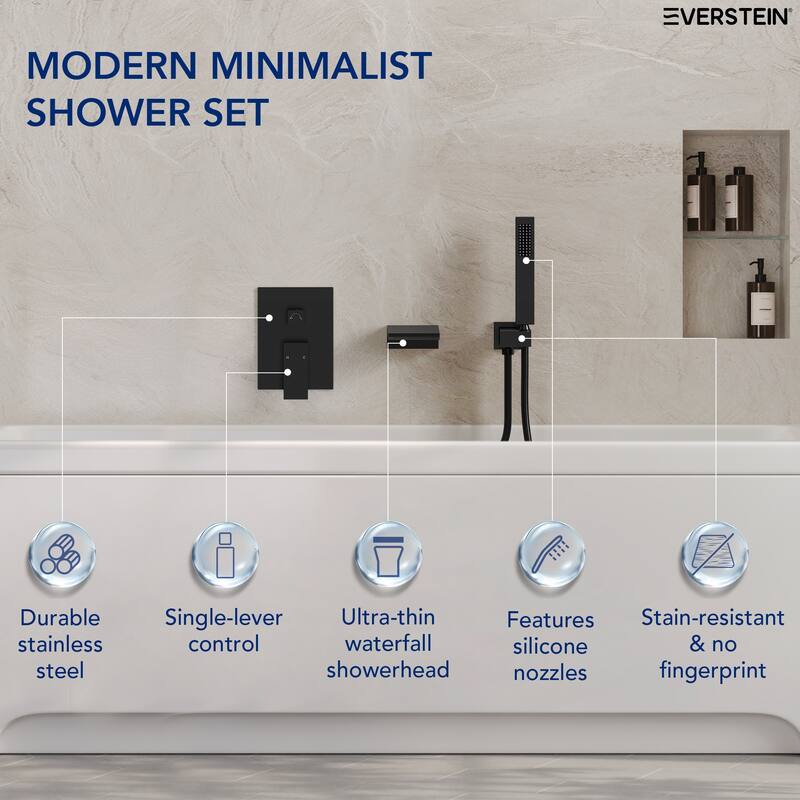 Tub And Shower Faucet Set Complete Shower System with Handheld Shower