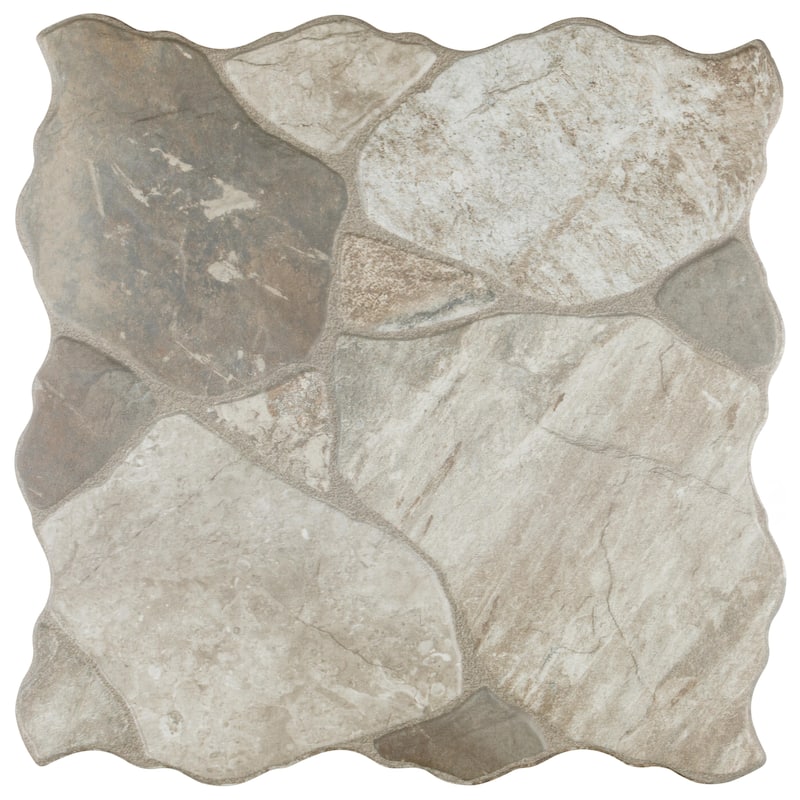 Merola Tile Canet Gris 17" x 17" Porcelain Floor and Wall Tile