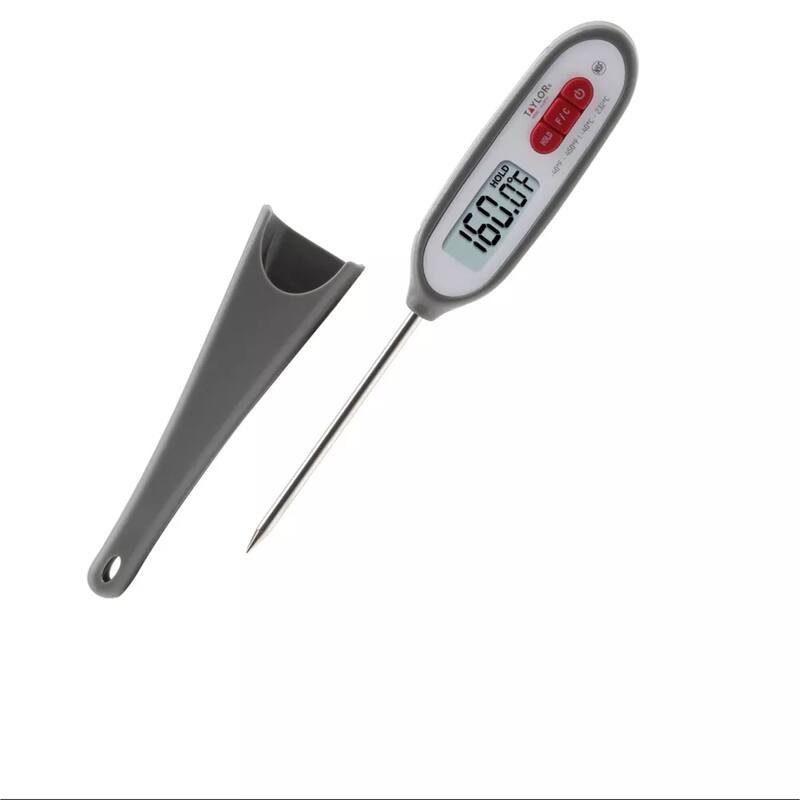 Taylor Compact Instant-Read Pen Style Digital Kitchen Meat Thermometer - 7.06" H - Gray - 7.06" H