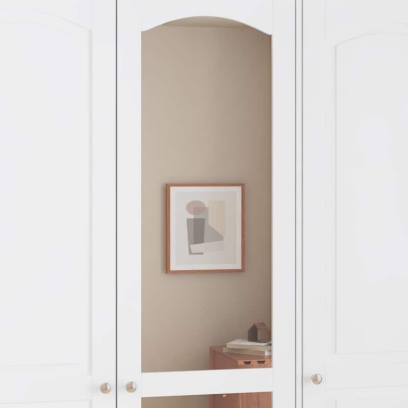 78.7"H Combo Twin Wardrobe Set Elegance Meets Utility Armoires Closet
