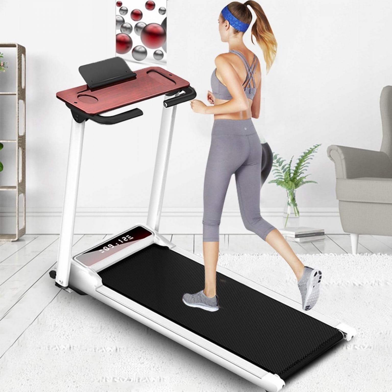 New folding electric treadmill motorised portable running machine online fitness lot