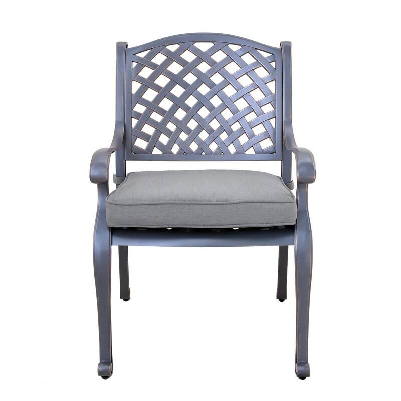 Ventura Cast Aluminum Dining Arm Chair with Cushion