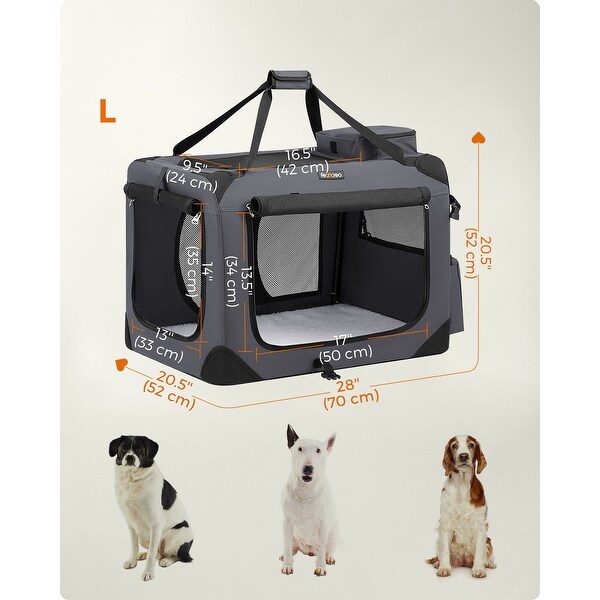Metal Frame Oxford Fabric Foldable Soft Pet Carrier with Mesh