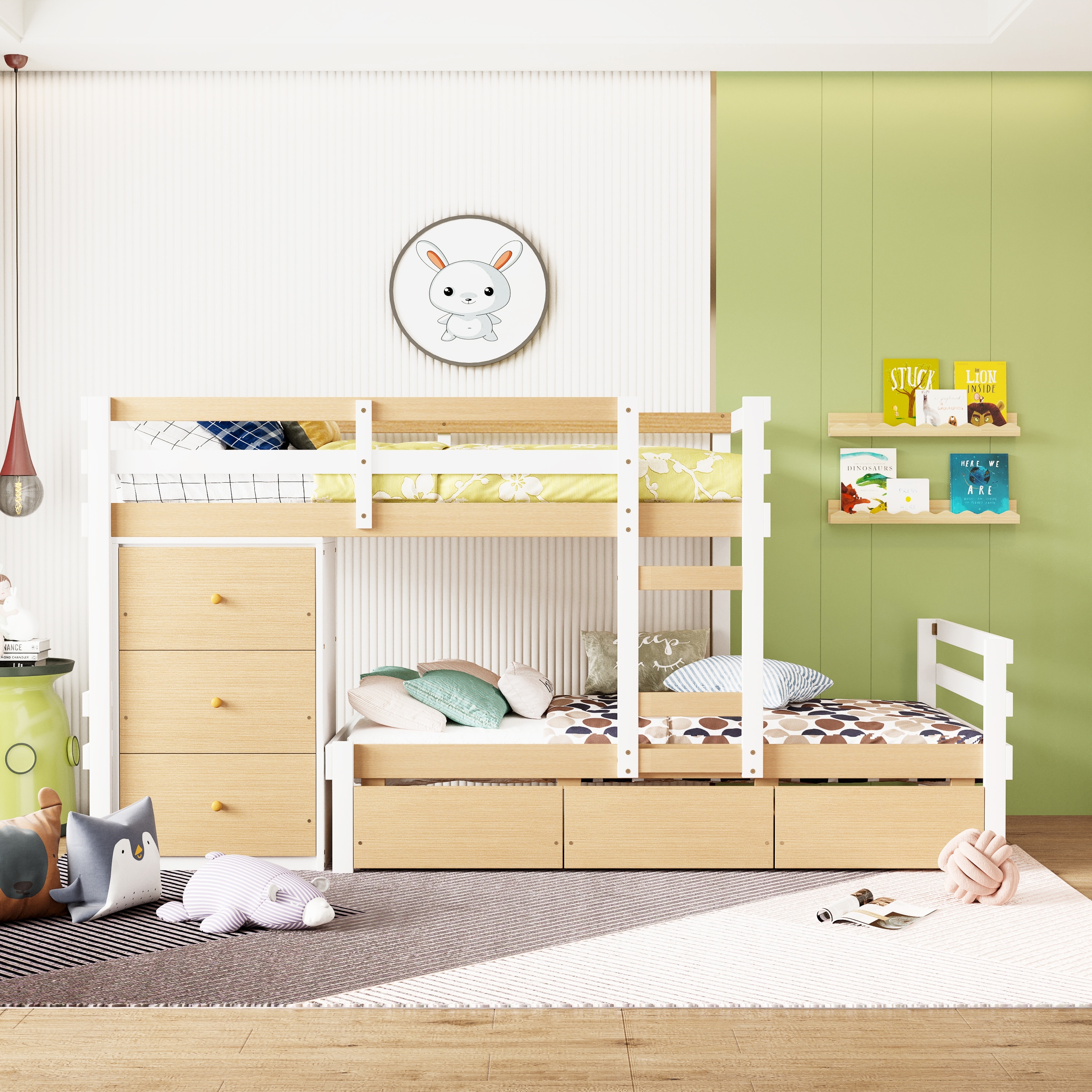 Twin over twin top loft bunk bed