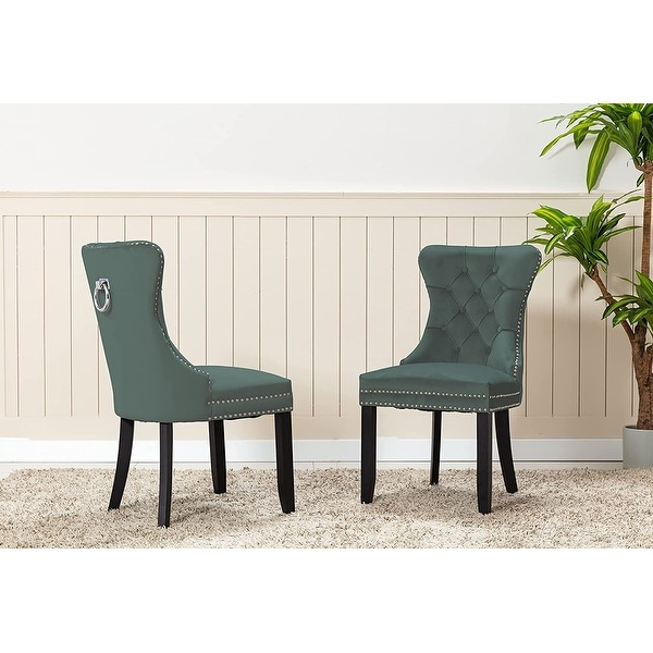 Velvet upholstered dining online chairs