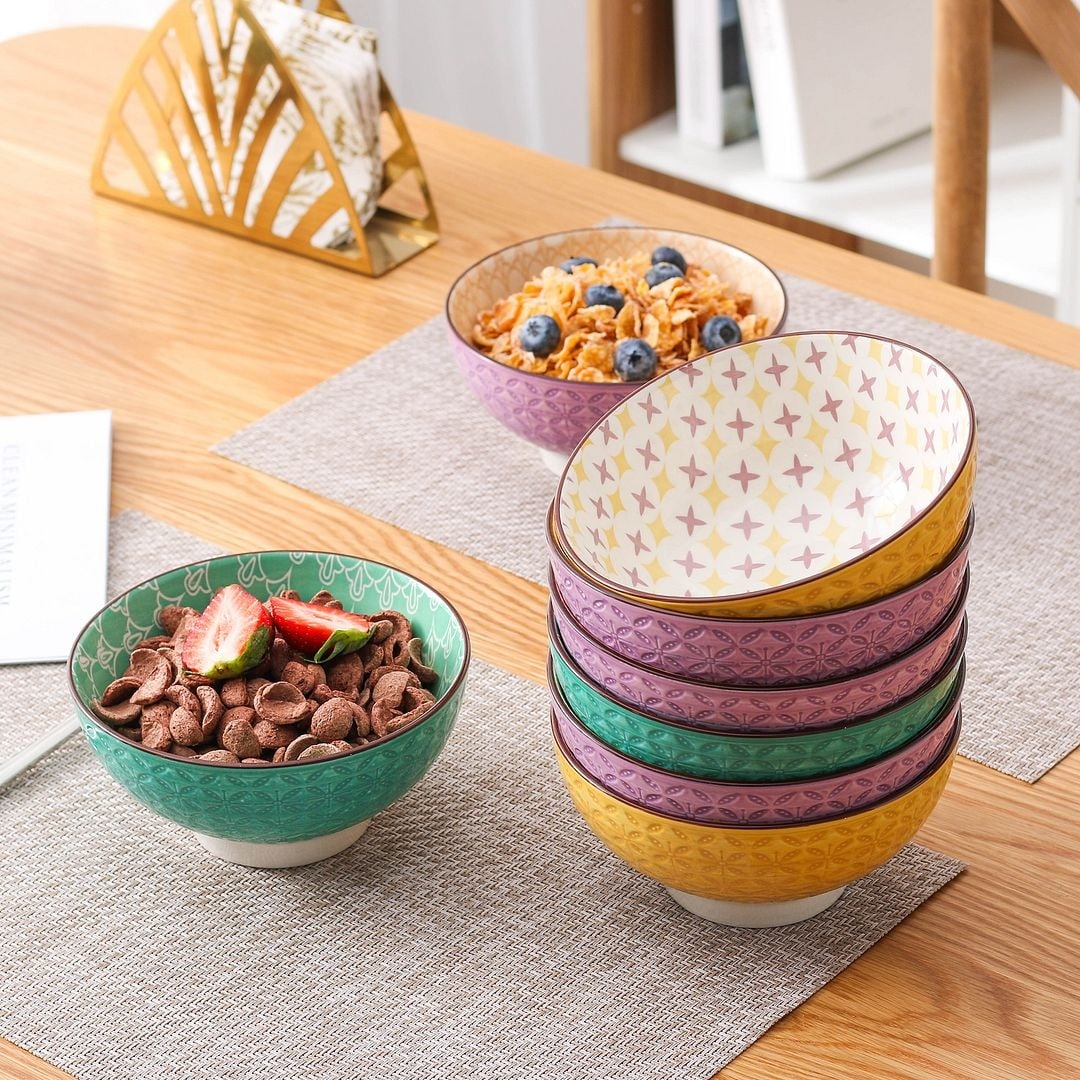 All-Purpose Ceramic Bowls, Set of 4 - Snack Bowls - Miles Kimball