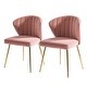preview thumbnail 38 of 73, Milia Upholstered Premium Velvet Dining Chair (Set of 2)
