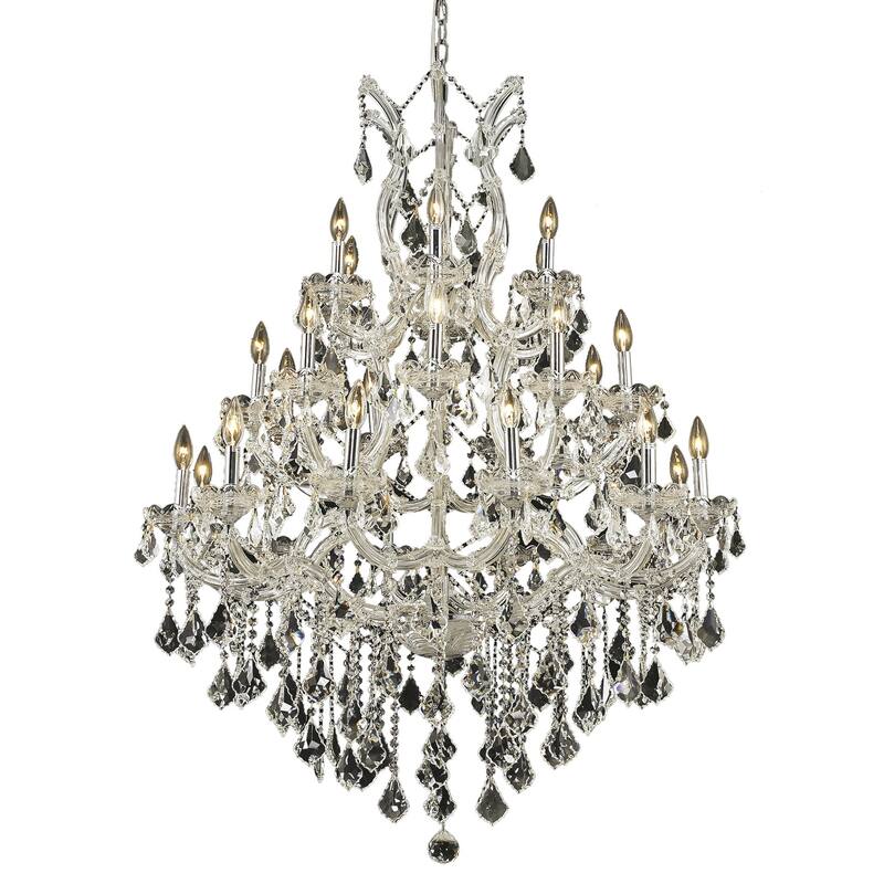 Fleur Illumination Collection Chandelier D:38in H:52in Lt:28 Chrome Finish