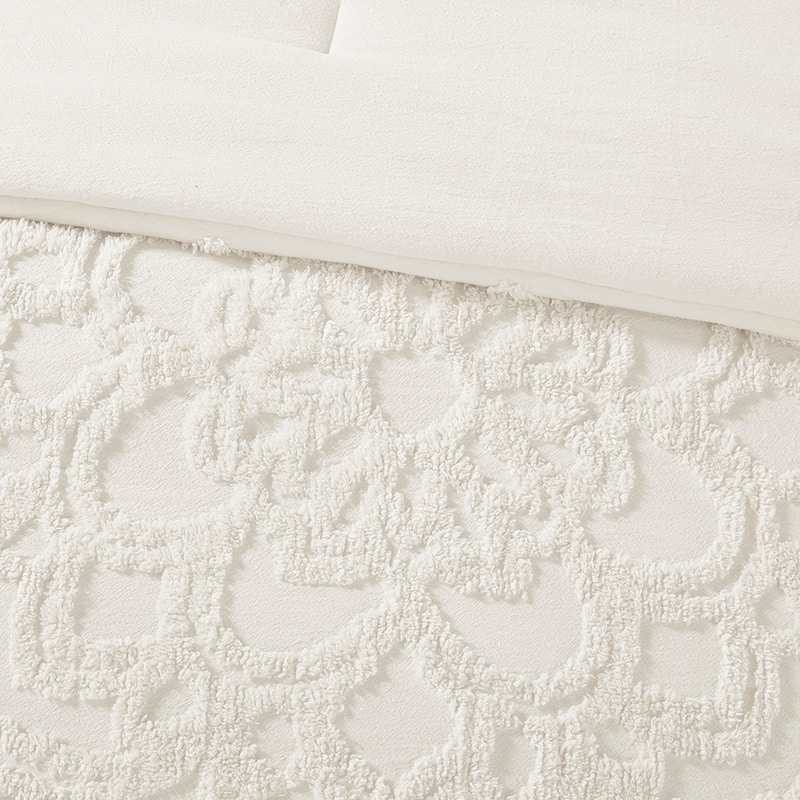 Madison Park Virginia Tufted Cotton Chenille Medallion Comforter Set