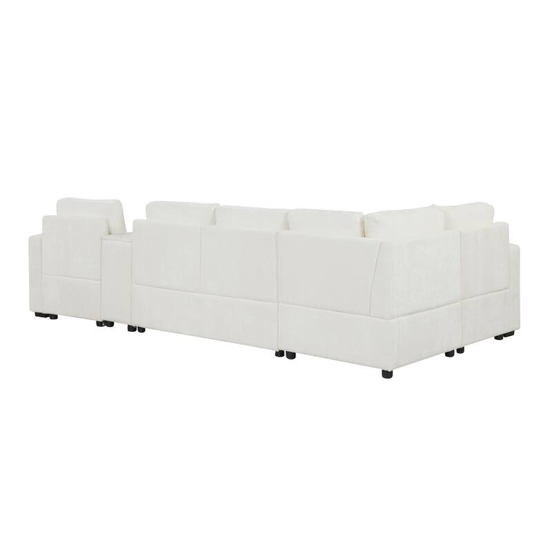 L-Shaped Pull Out Sleep Couch Bed Reversible Sleeper Sectional Sofa