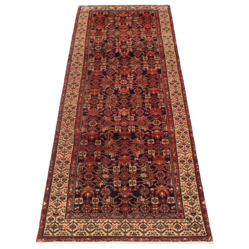 ECARPETGALLERY Hand-knotted Andelz Navy Wool Rug - 2'11 x 10'5