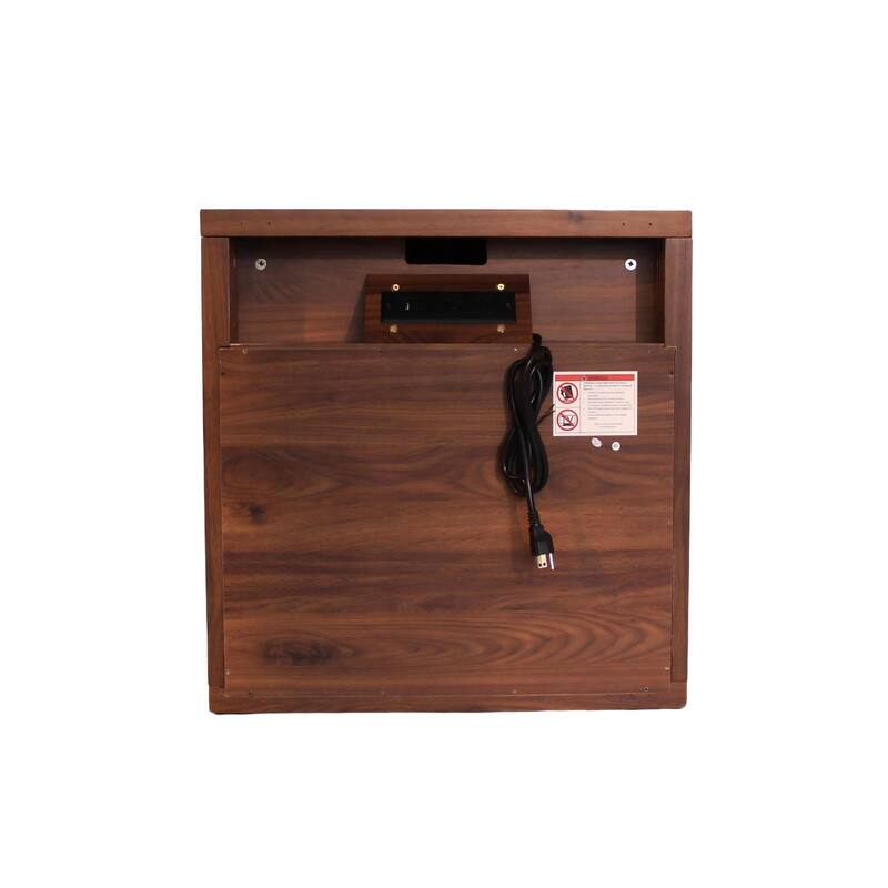 Nightstand with Drawer Storage Fluted Bed Side Table, Large Modern Wide Bedside Stand Mid Century Night Stands