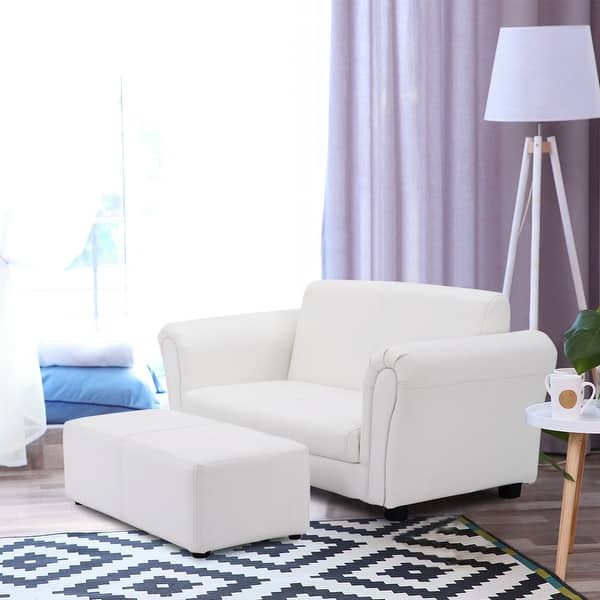 Shop Costway White Kids Sofa Armrest Chair Couch Lounge Children
