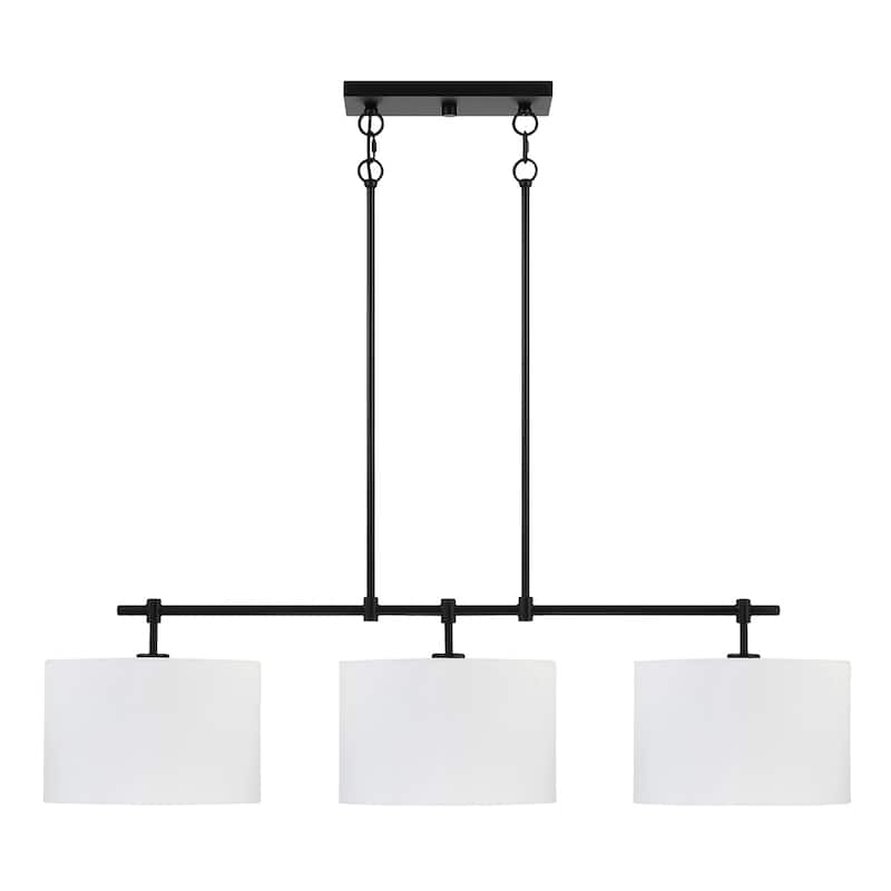 Sedgy 3-Light Black Kitchen Island Chandelier Pendant - 41'' W