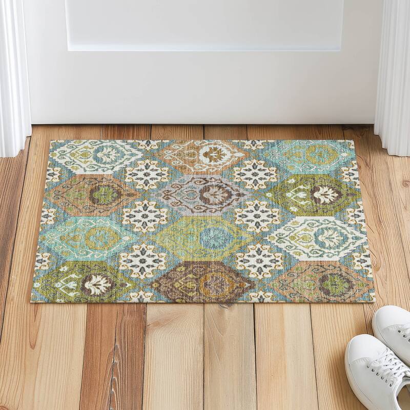 Machine Washable Indoor/ Outdoor Global Bayfield Chantille Rug