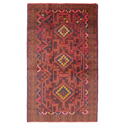 ECARPETGALLERY Hand-knotted Teimani Navy Wool Rug - 3'9 x 6'3