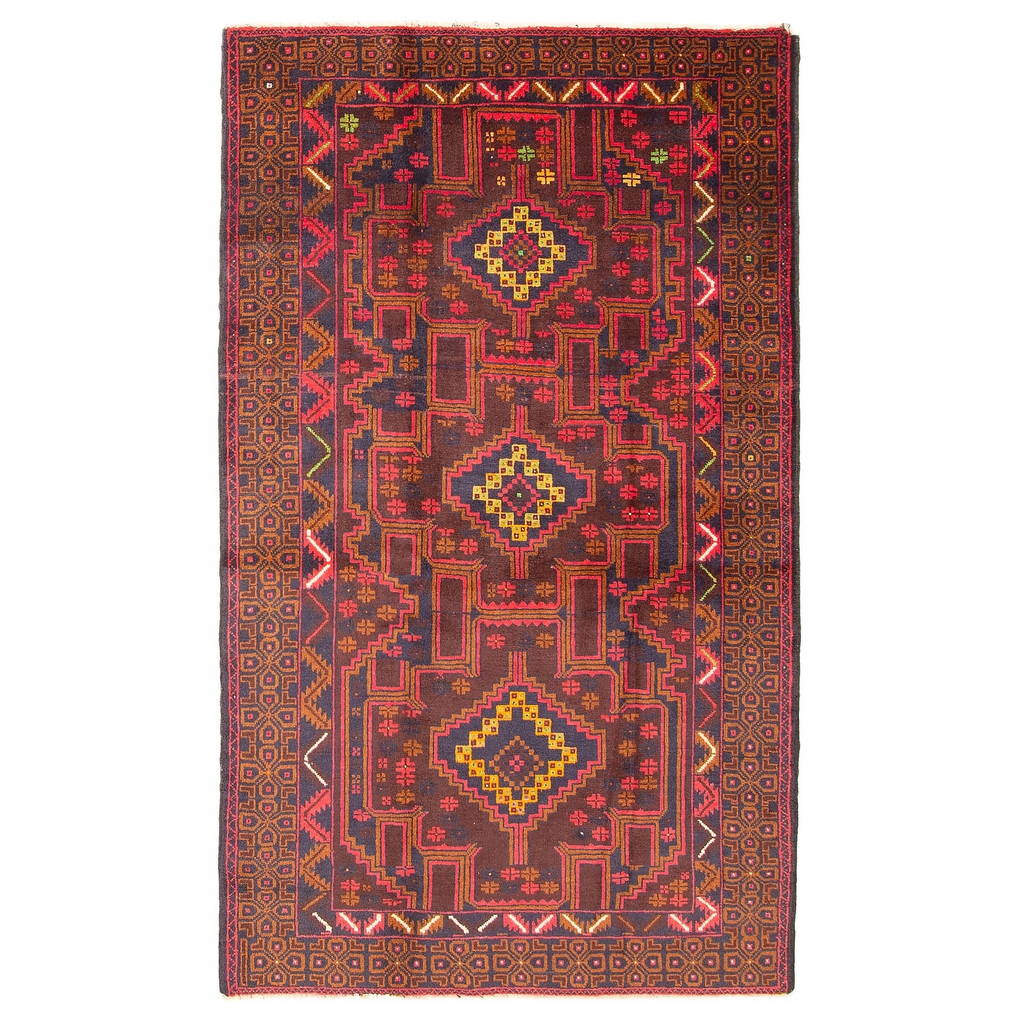 ECARPETGALLERY Hand-knotted Teimani Navy Wool Rug - 3'9 x 6'3