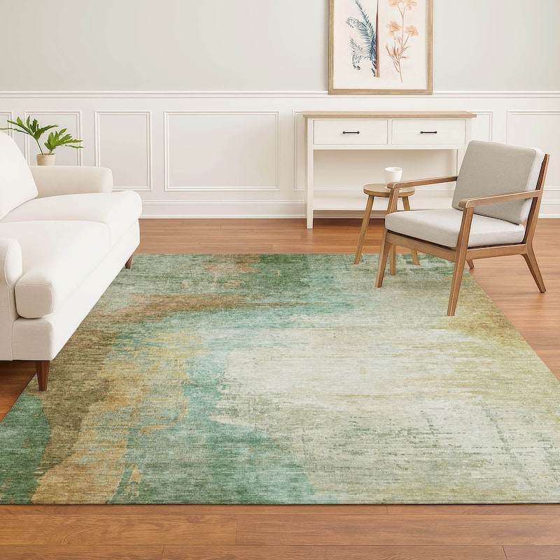 Premium Washable Super Soft Abstract Soid Mayfield Rug