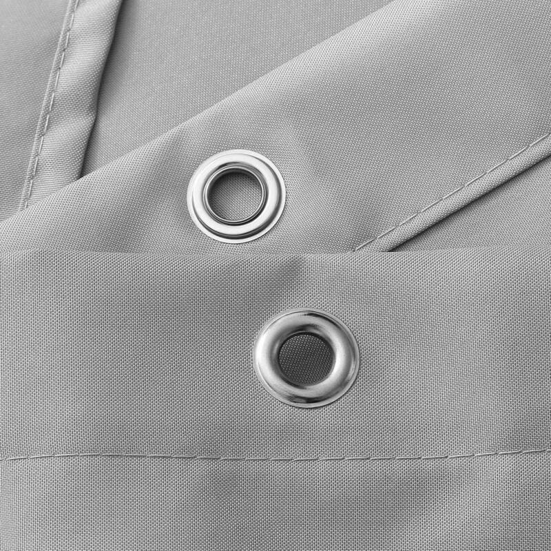 Mesh Pocket Water Repellent Shower Curtain