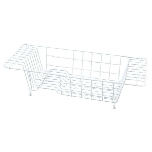 Kitchen Details White Iron OvertheSink Dish Rack 19.9" x 8" x 5