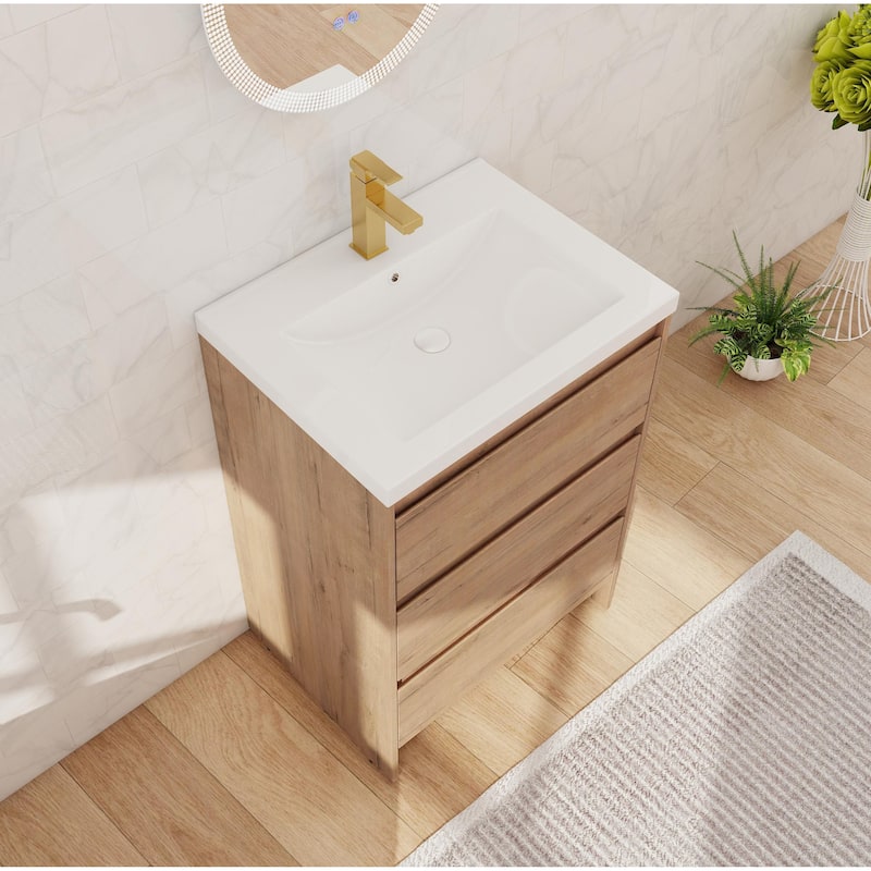 Beingnext 24''/36''/60'' Bathroom Vanity with Sink, Freestanding Bathroom Vanity with Soft Close Drawers