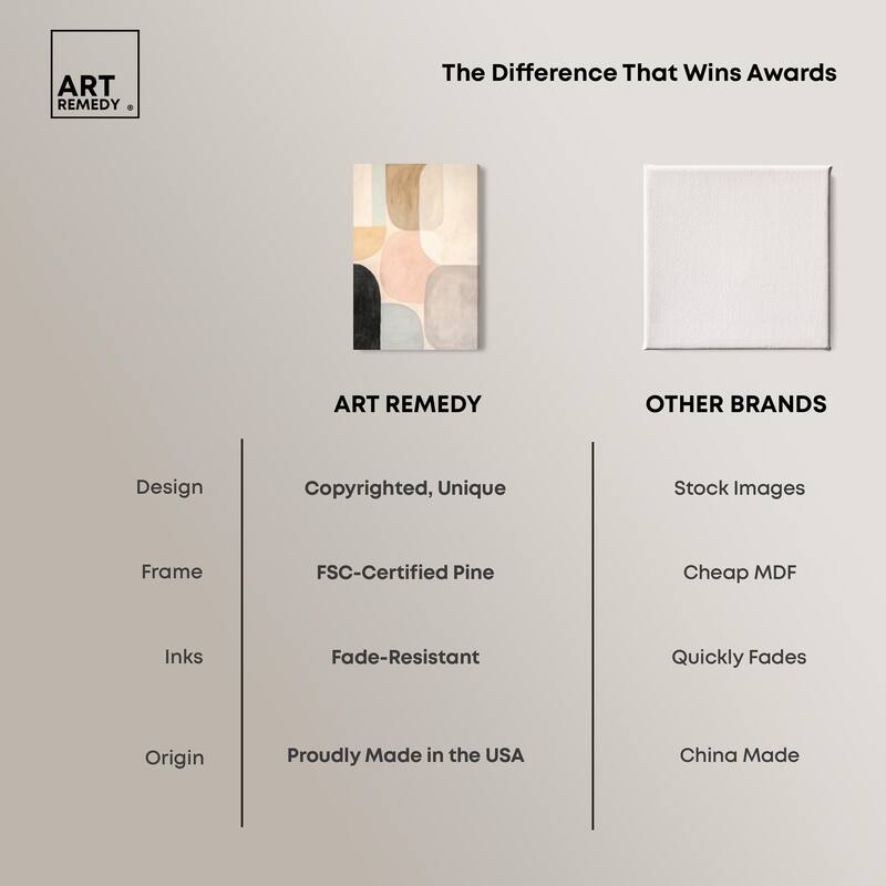 Soft Cubism II Canvas by Art Remedy, Gallery Wrapped