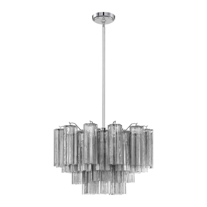Crystorama Lighting Group ADD-308-SM Addis 9 Light 22" Wide Waterfall
